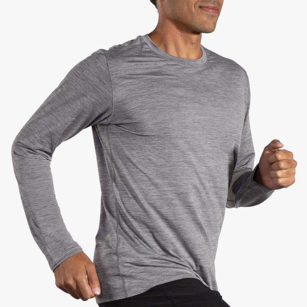 Brooks Luxe Long Sleeve - Hochglanz Anthrazit
