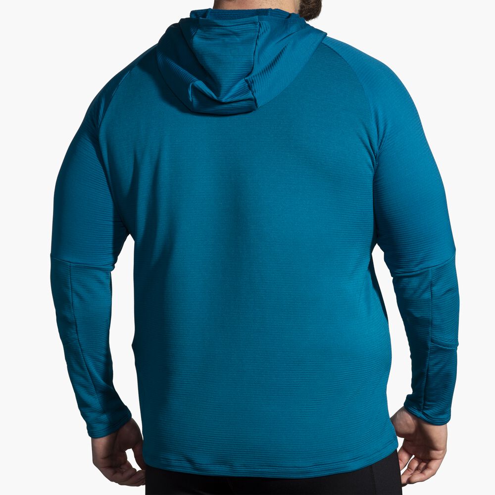 Brooks Notch Thermal Hoodie 2.0 - Hochglanz Dunkel Ozean/Dunkel Ozean