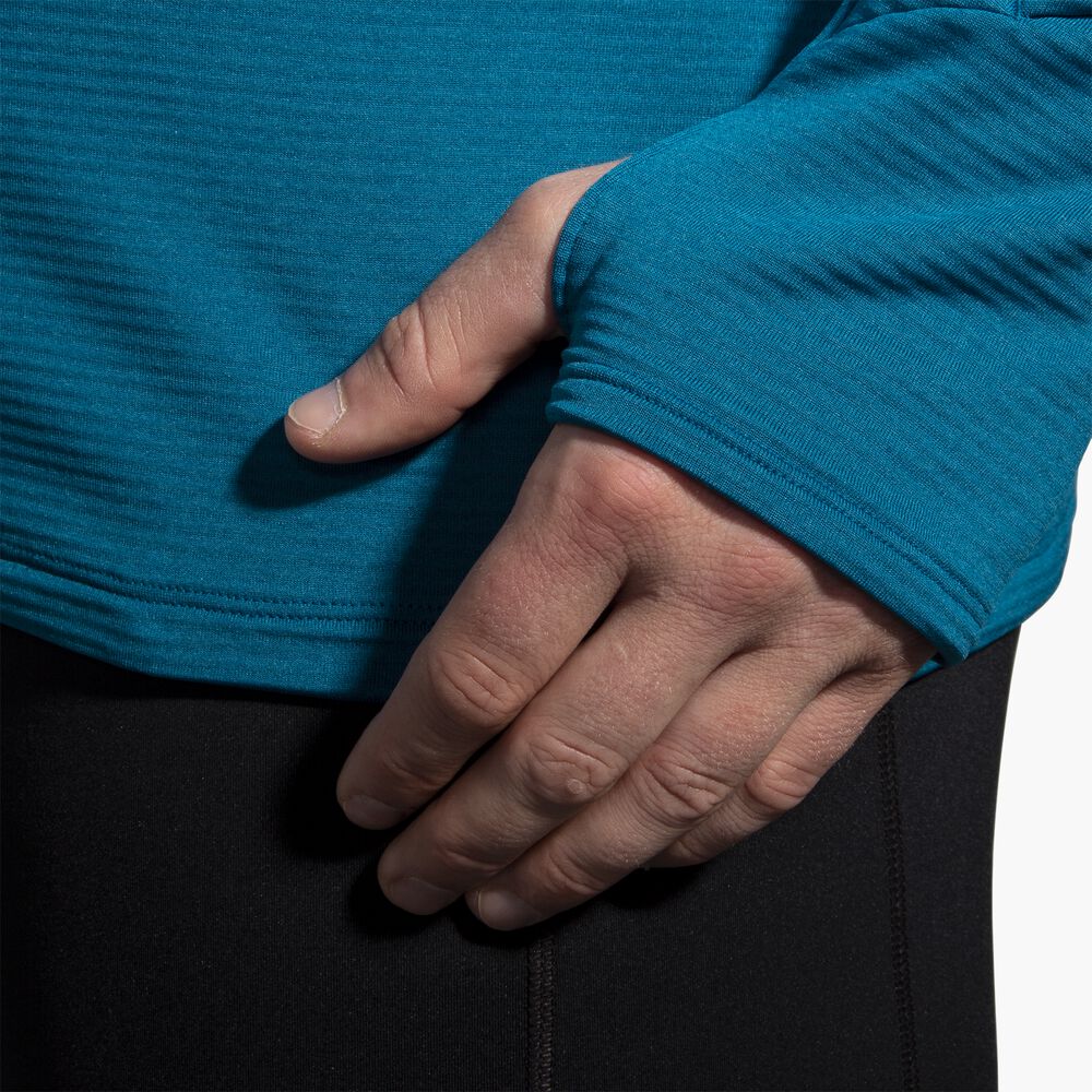 Brooks Notch Thermal Hoodie 2.0 - Hochglanz Dunkel Ozean/Dunkel Ozean