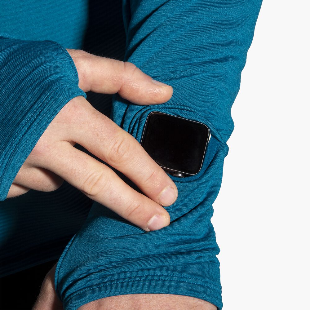 Brooks Notch Thermal Hoodie 2.0 - Hochglanz Dunkel Ozean/Dunkel Ozean