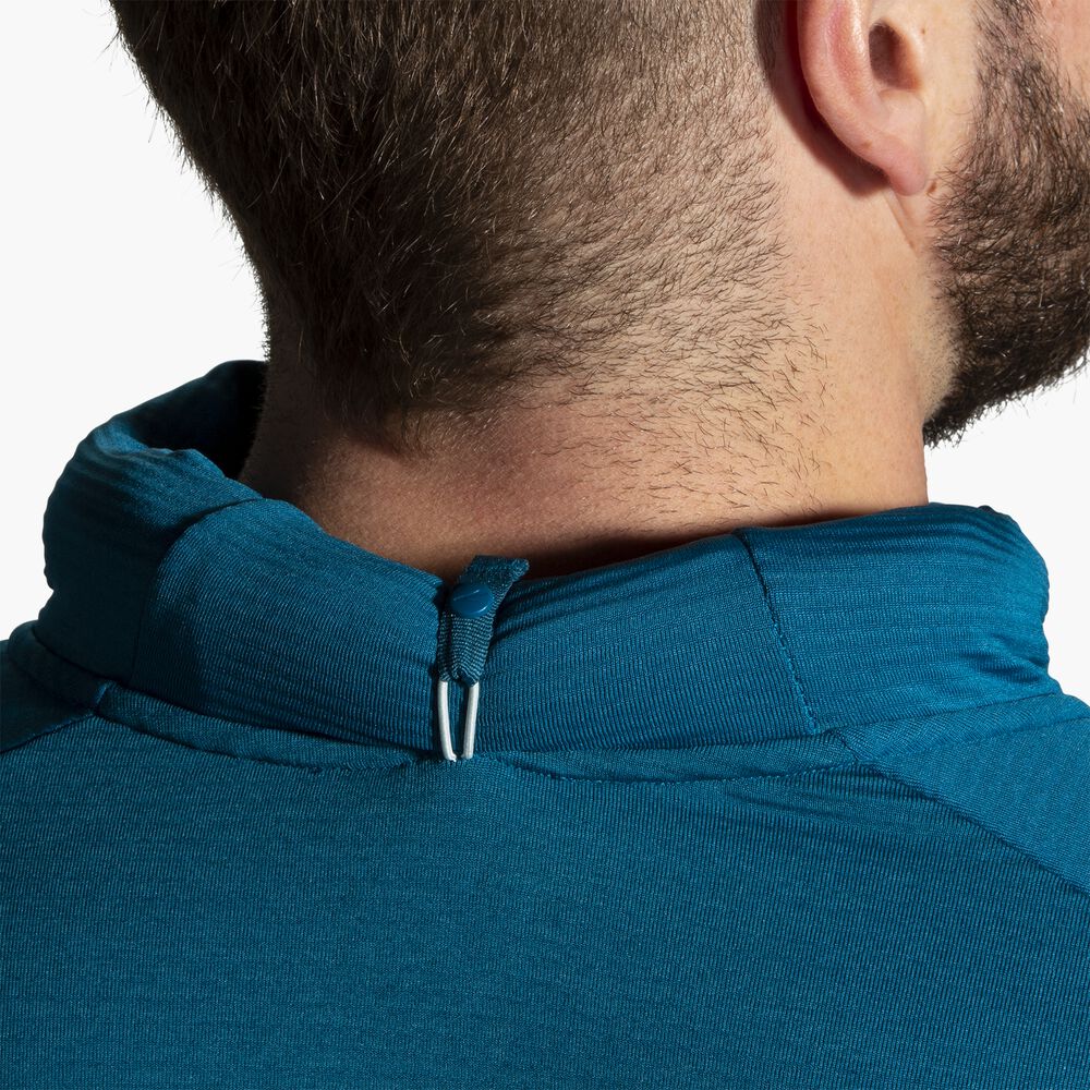 Brooks Notch Thermal Hoodie 2.0 - Hochglanz Dunkel Ozean/Dunkel Ozean