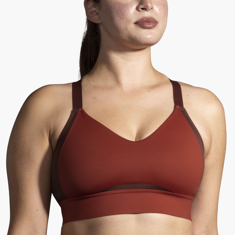 Brooks Interlace Sports Bra - Kupfer/Run Raisin