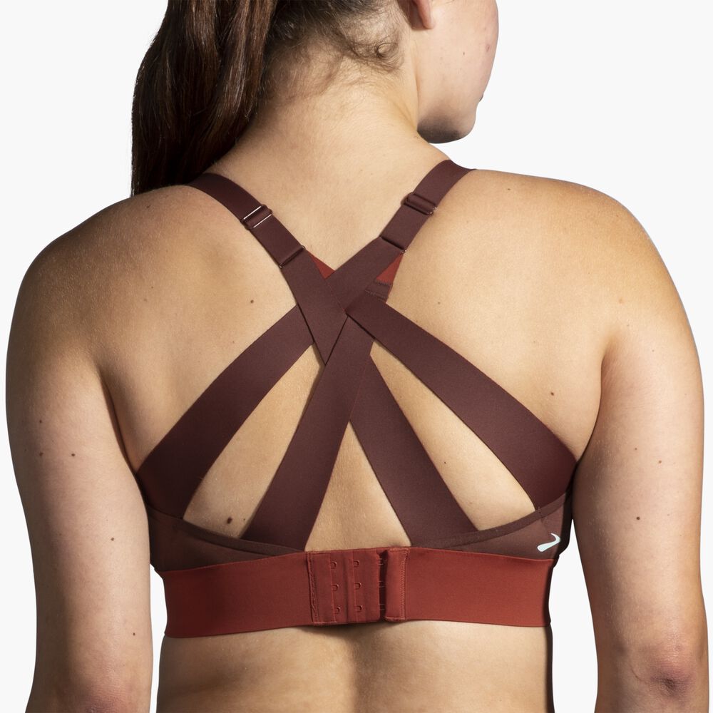 Brooks Interlace Sports Bra - Kupfer/Run Raisin