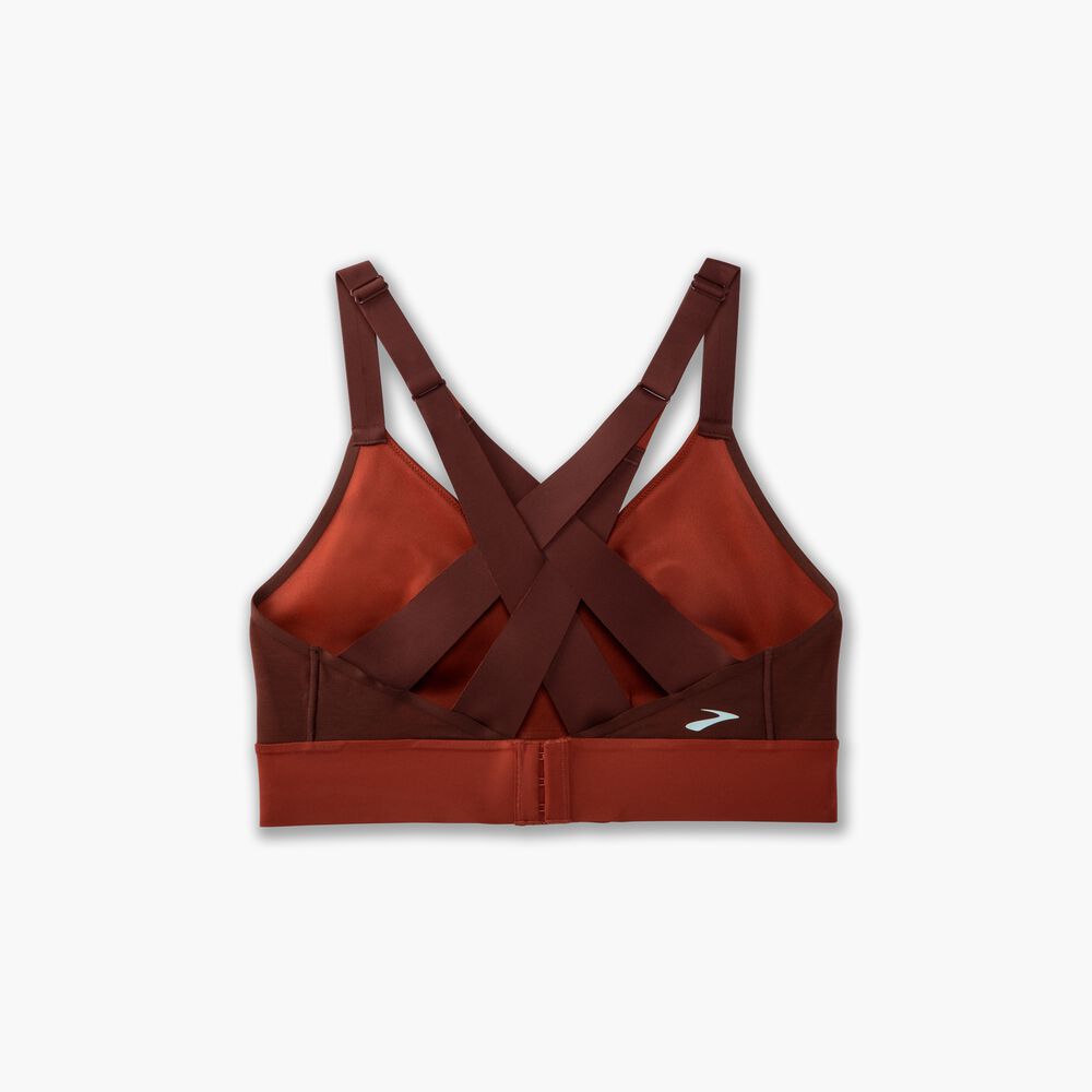 Brooks Interlace Sports Bra - Kupfer/Run Raisin