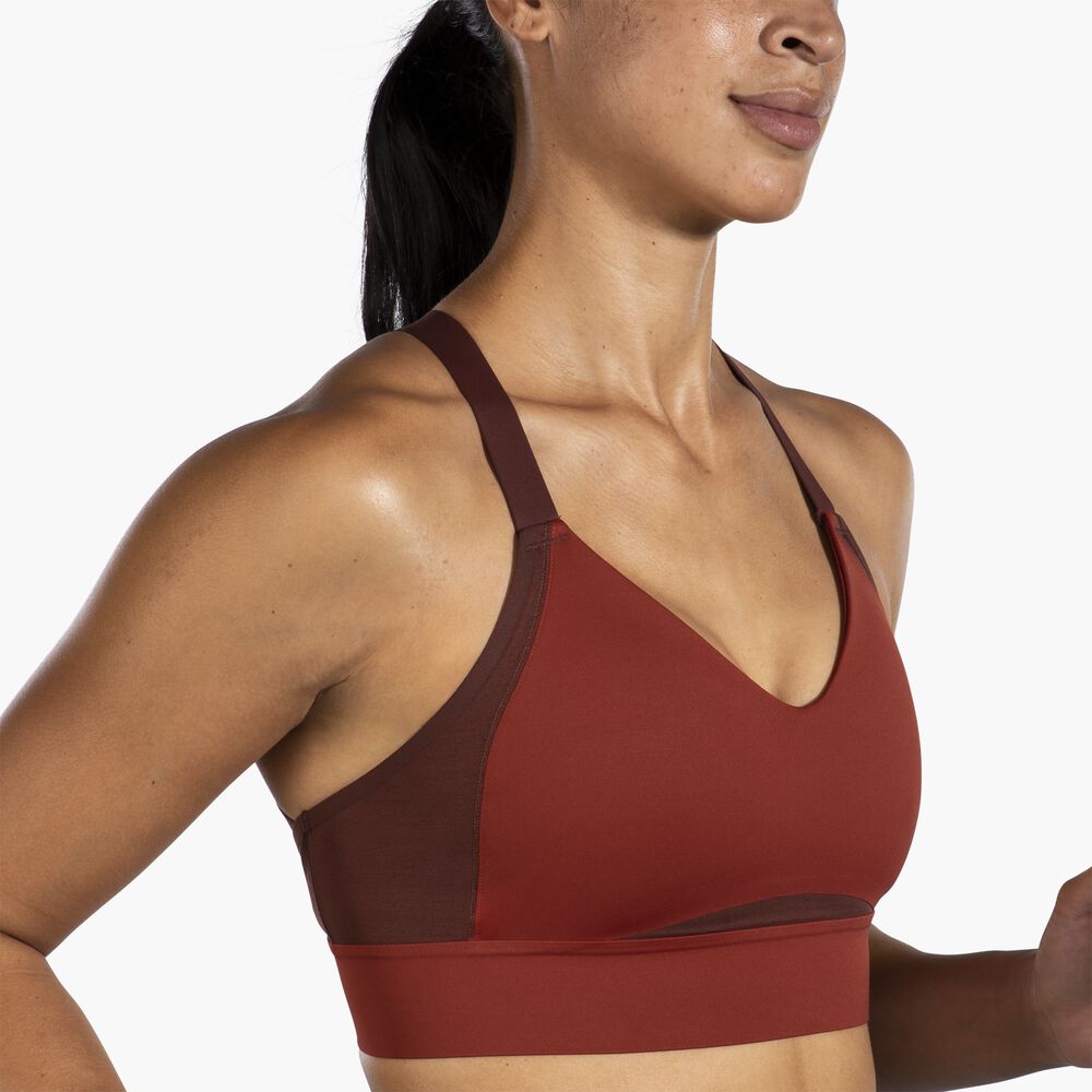 Brooks Interlace Sports Bra - Kupfer/Run Raisin