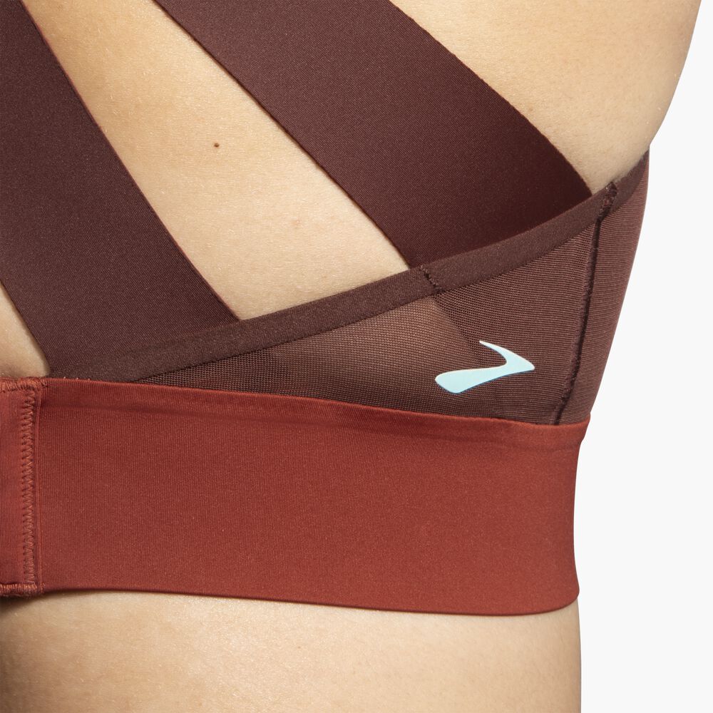 Brooks Interlace Sports Bra - Kupfer/Run Raisin