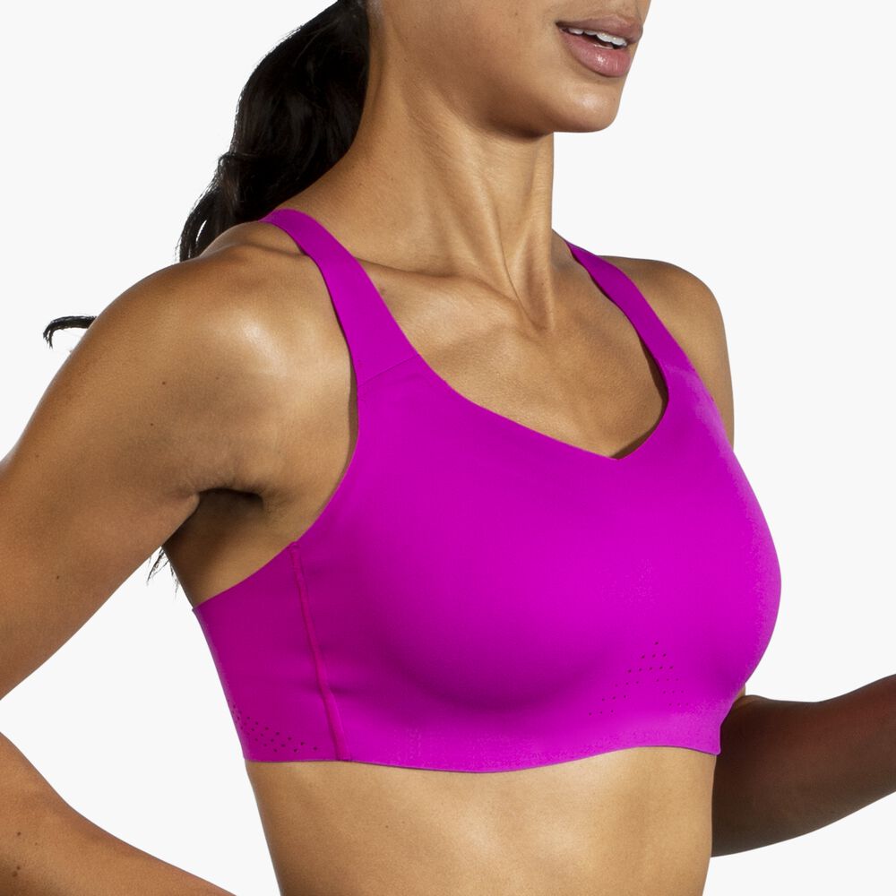 Brooks Underwire Sports Bra - Magenta/Heliotrop