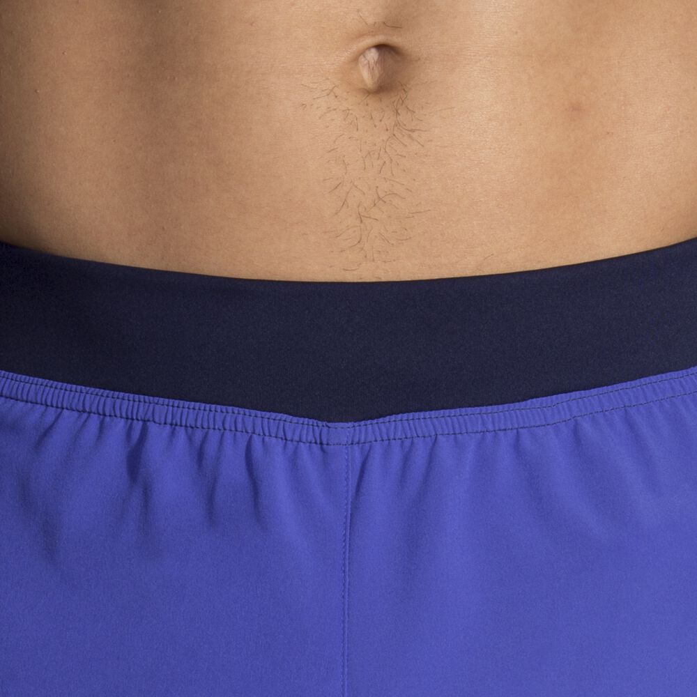 Brooks Sherpa 5" 2-in-1 Short - Amparo Blau/Marineblau/Fluororange