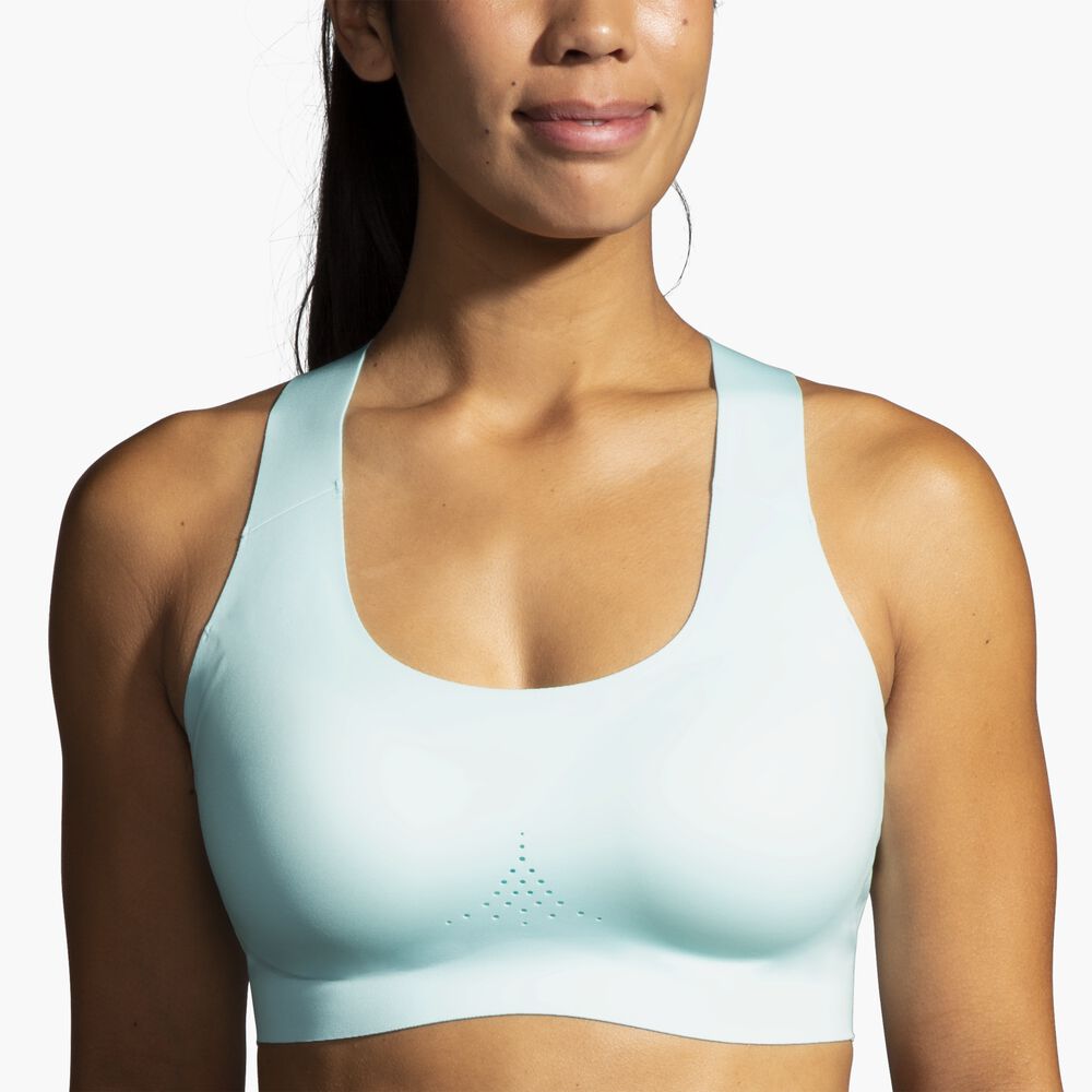 Brooks Crossback 2.0 Sports Bra - Eisblau/Blaugrün