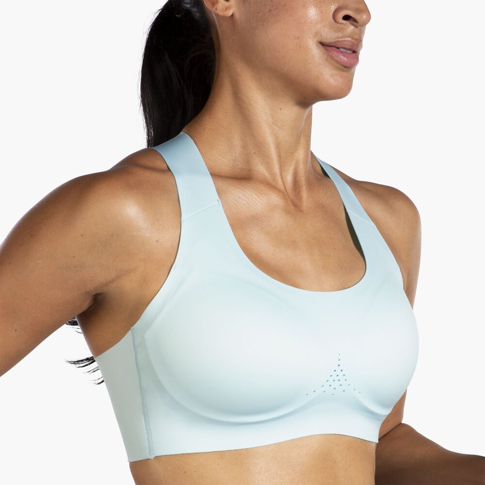 Brooks Crossback 2.0 Sports Bra - Eisblau/Blaugrün
