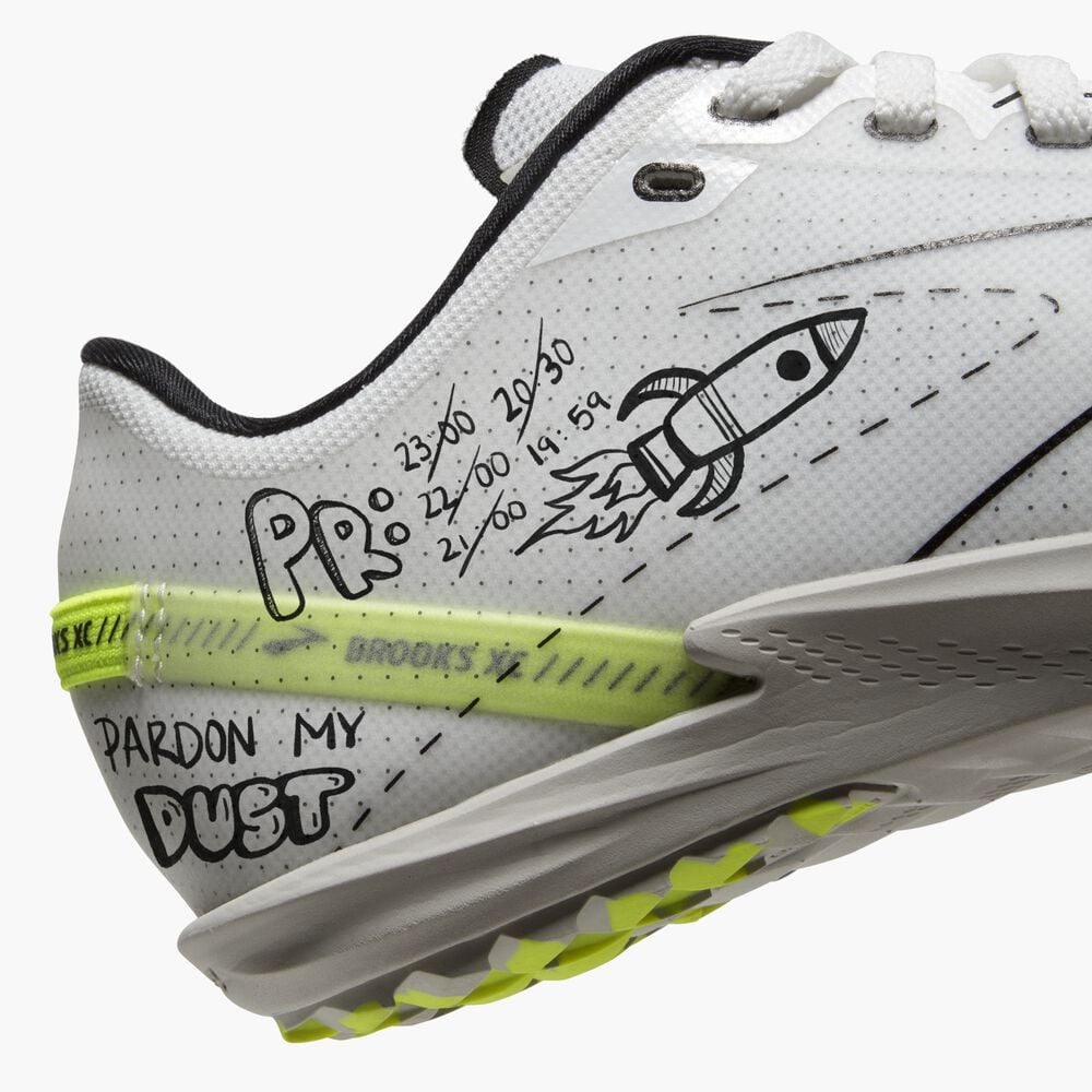 Brooks Draft XC Spikeless - Weiß/Schwarz/Nightlife