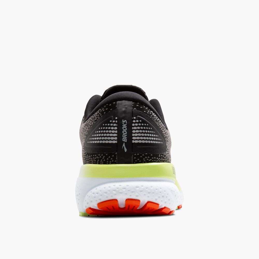 Brooks Ghost 16 GTX - Schwarz/Mandarinenrot/Grün