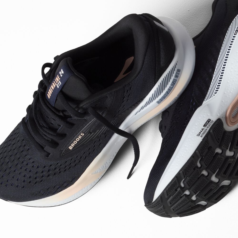 Brooks Adrenaline GTS 24 - Schwarz/Pfirsich/Peacoat