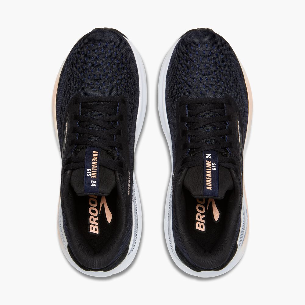 Brooks Adrenaline GTS 24 - Schwarz/Pfirsich/Peacoat