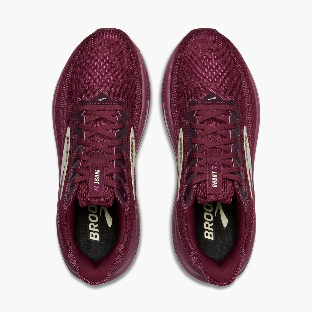 Brooks Ghost 17 - Burgunderrot/Pink/Grün