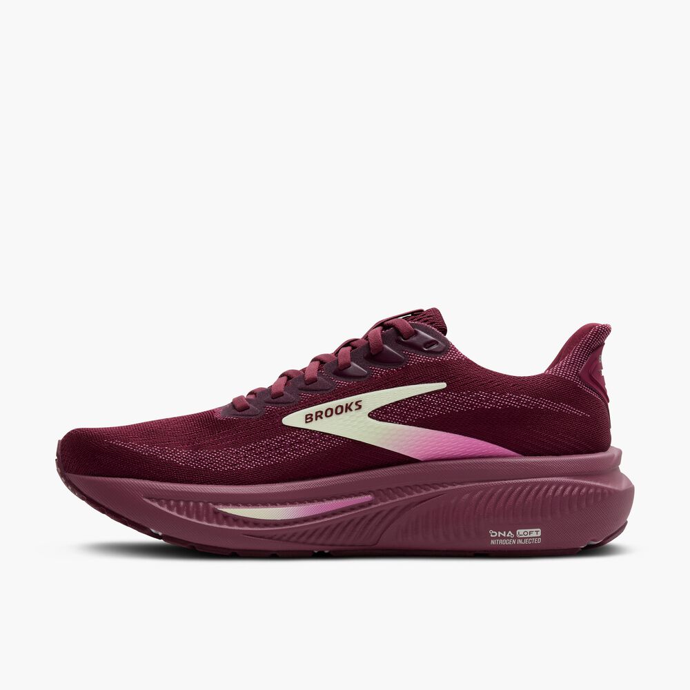Brooks Ghost 17 - Burgunderrot/Pink/Grün