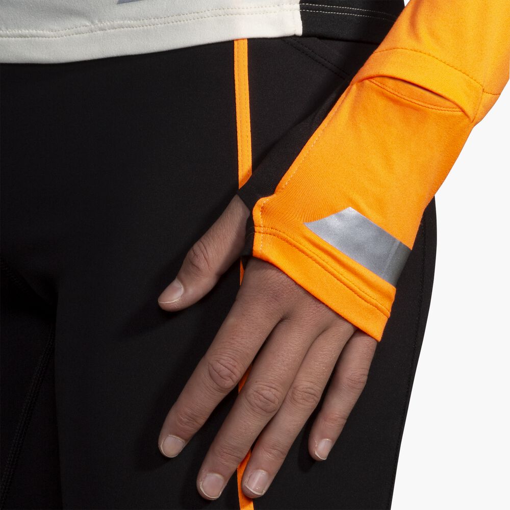 Brooks Run Visible 1/2 Zip 2.0 - Ecru/Fluoro Flash/Schwarz