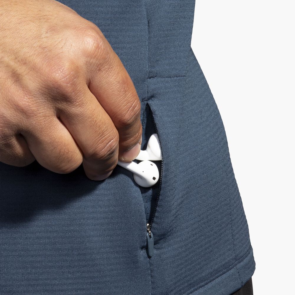 Brooks Notch Thermal Hoodie 2.0 - Blauschiefer