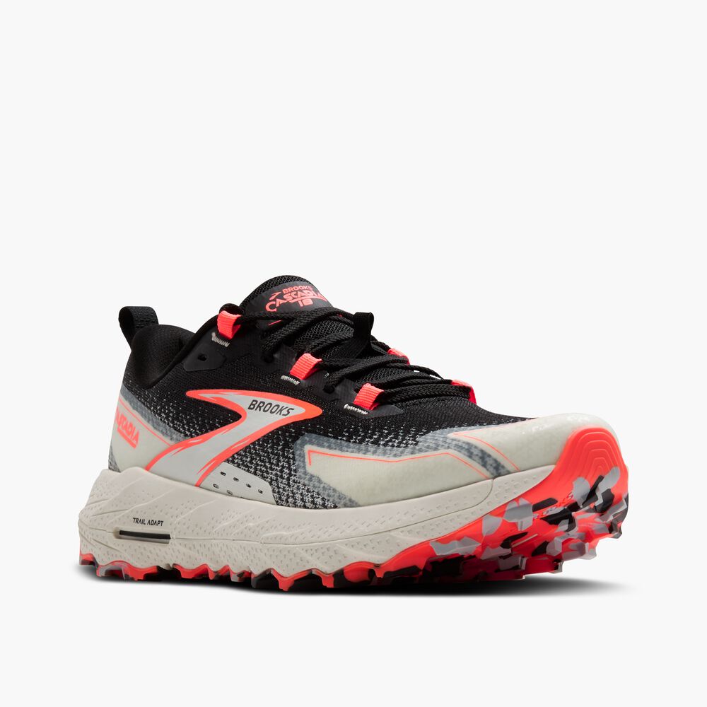 Brooks Cascadia 18 - Schwarz/Blauwaschung/Flamme