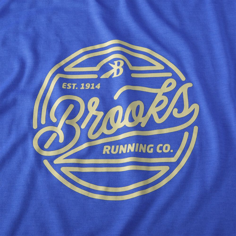 Brooks Distance Graphic Long Sleeve - Heather Bluetiful/Medallion