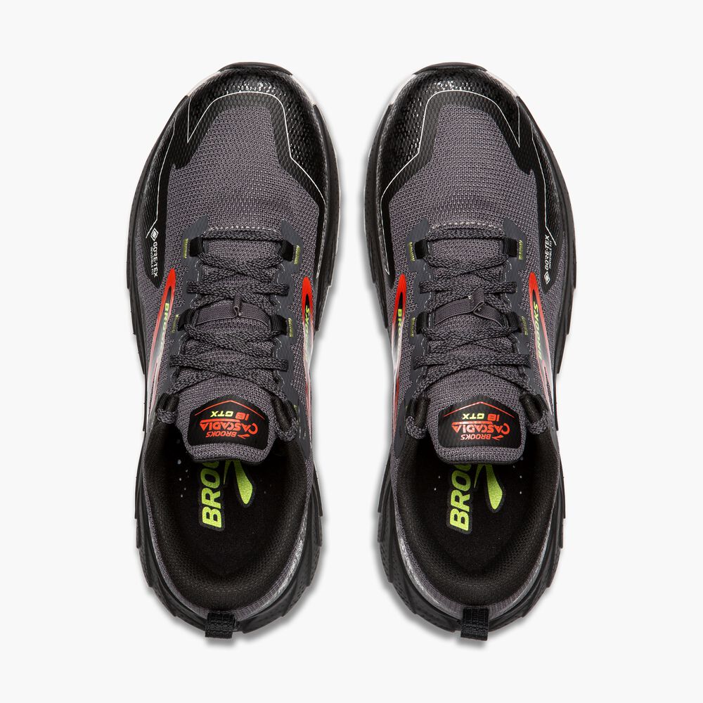 Brooks Cascadia 18 GTX - Blackened Pearl/Schwarz/Tomate