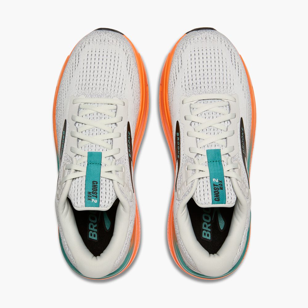Brooks Ghost Max 2 - Austernpilz/Orange/Blaugrün