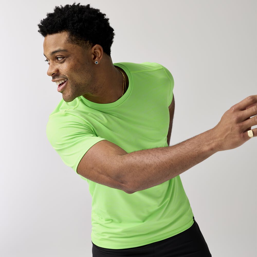 Brooks Luxe Short Sleeve - Hellblaue Neo-Limette