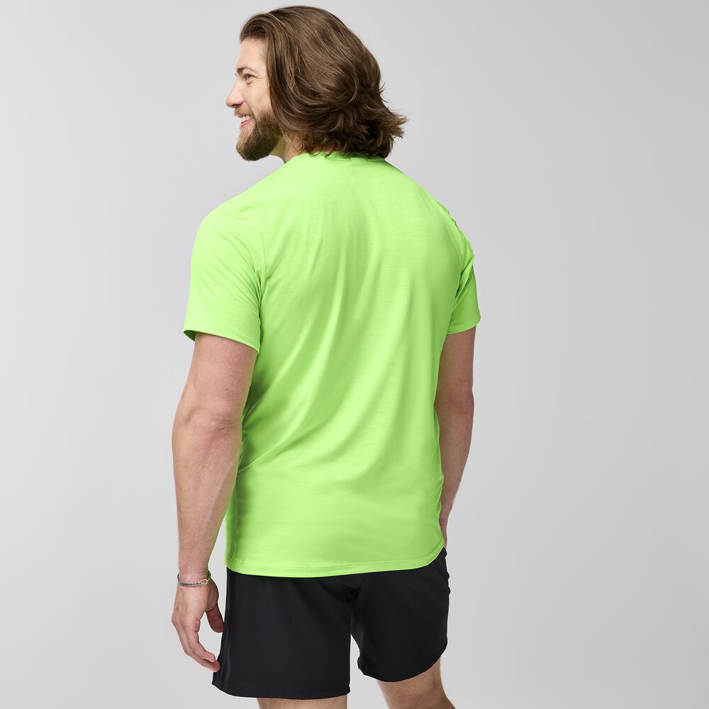Brooks Luxe Short Sleeve - Hellblaue Neo-Limette