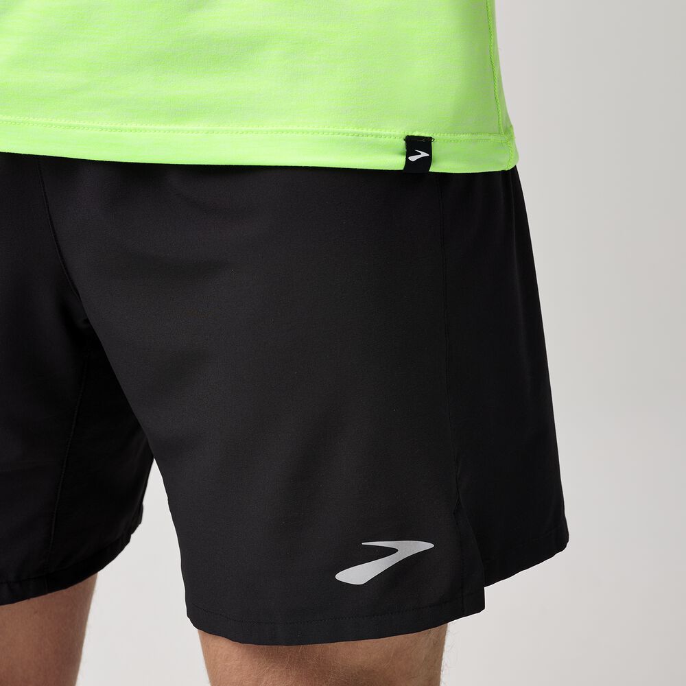 Brooks Luxe Short Sleeve - Hellblaue Neo-Limette