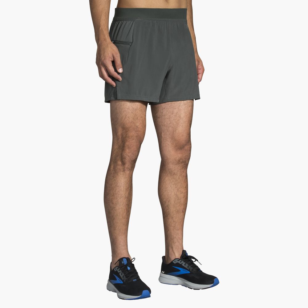 Brooks Sherpa 5" 2-in-1 Short - Dark Oyster