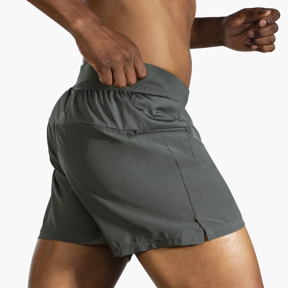 Brooks Sherpa 5" 2-in-1 Short - Dark Oyster
