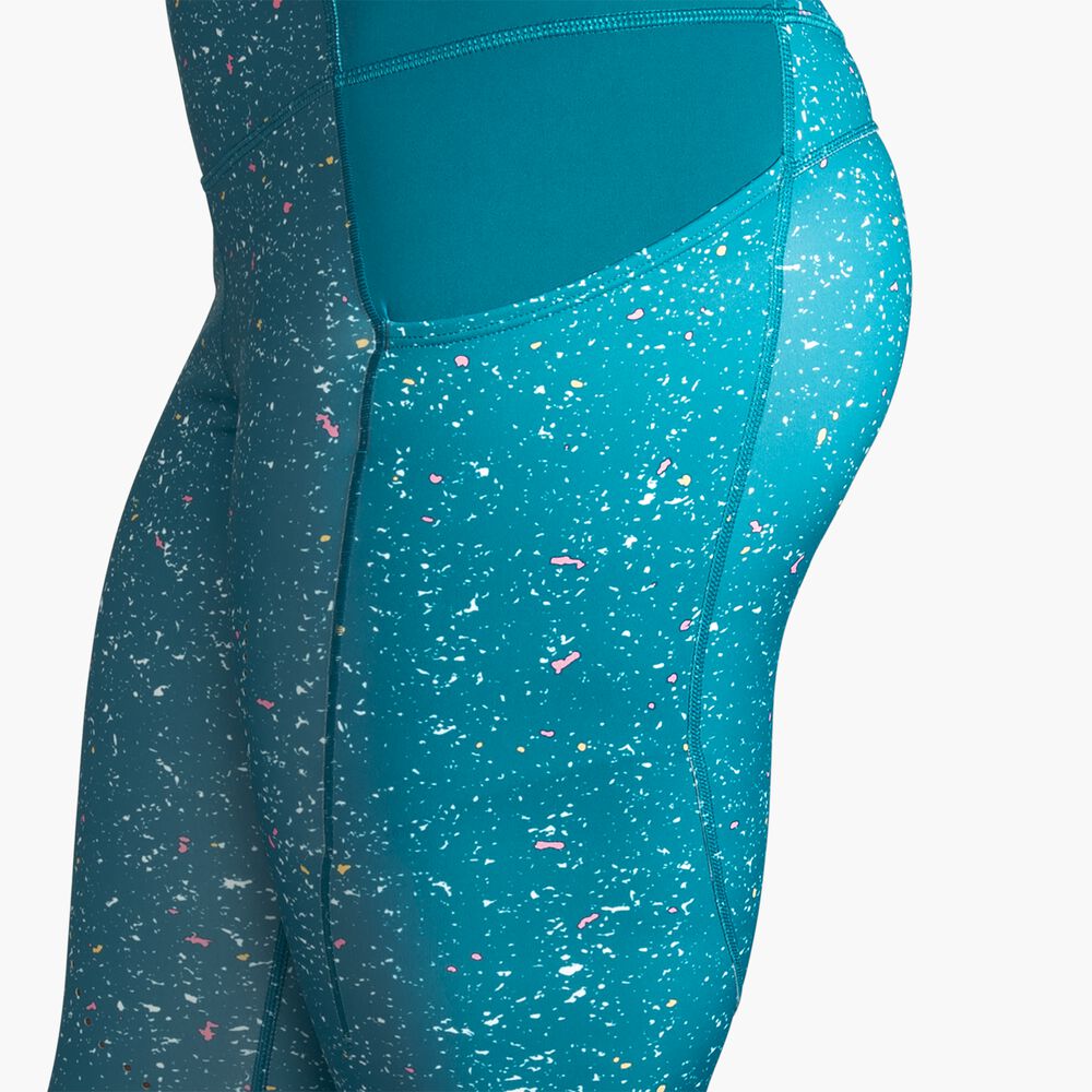 Brooks Method 7/8 Tight - Lagoon Speckle Print/Lagoon