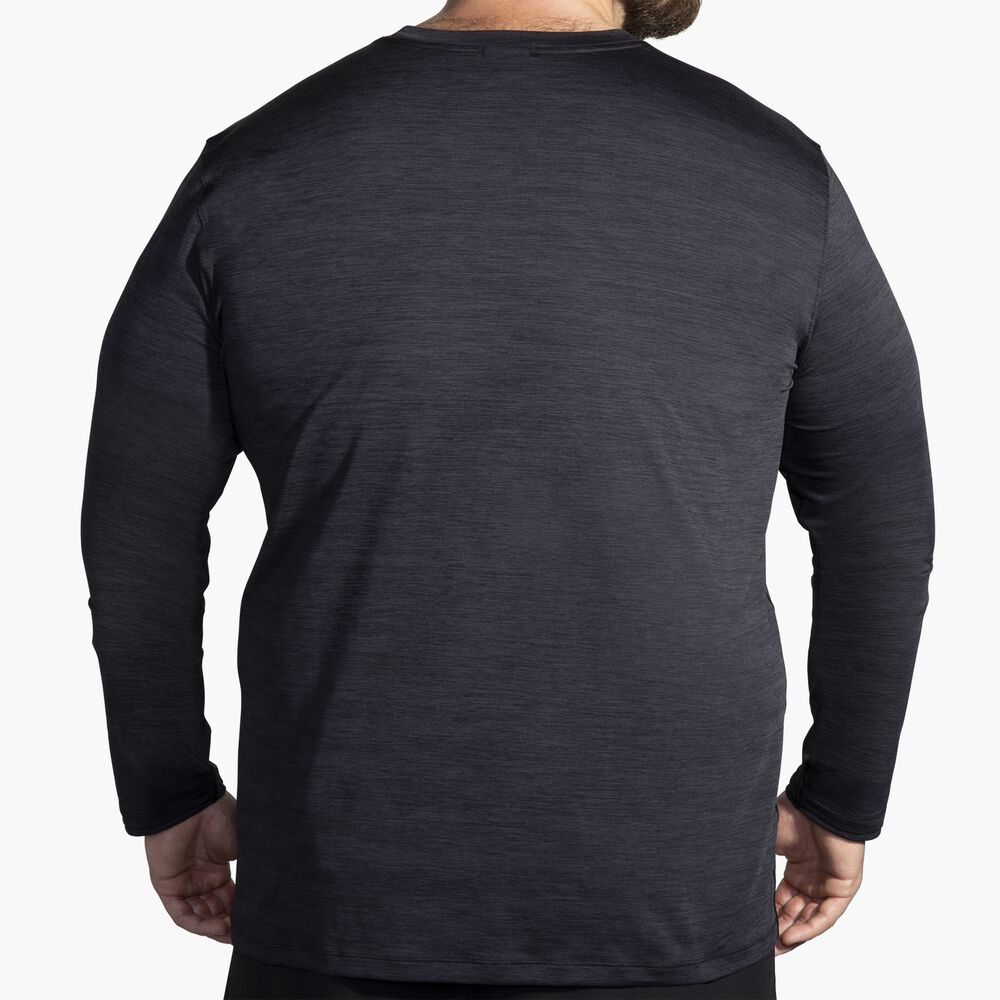 Brooks Luxe Long Sleeve - Htr Deep Black